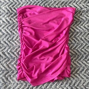 SHEIN Vibrant Pink Rouched Skirt